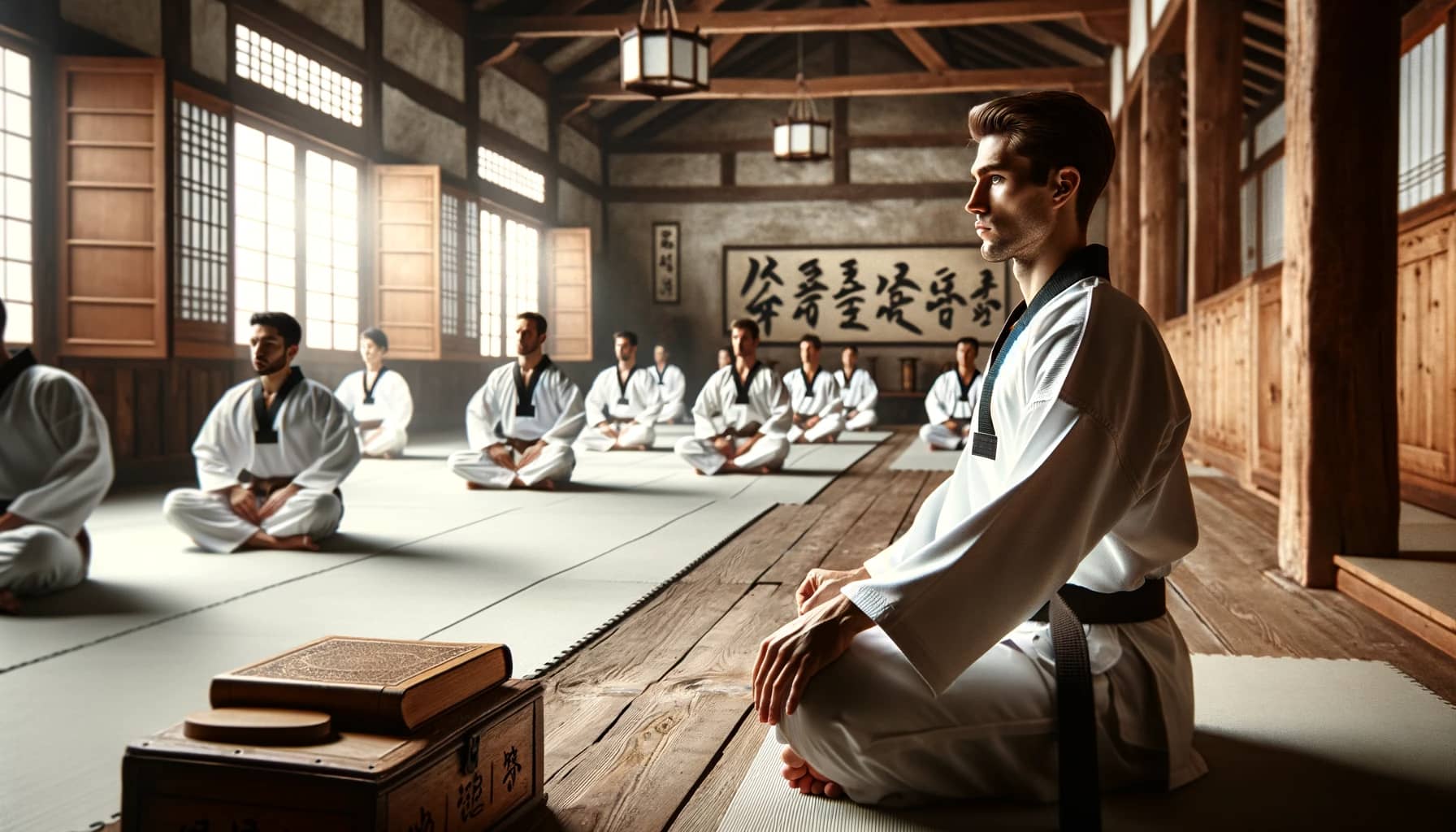 Inspiring image reflecting the essence of traditional martial arts training at Taekwondo4Fitness, with practitioners demonstrating discipline and technique in a setting that honors the cultural heritage and values of Taekwondo.