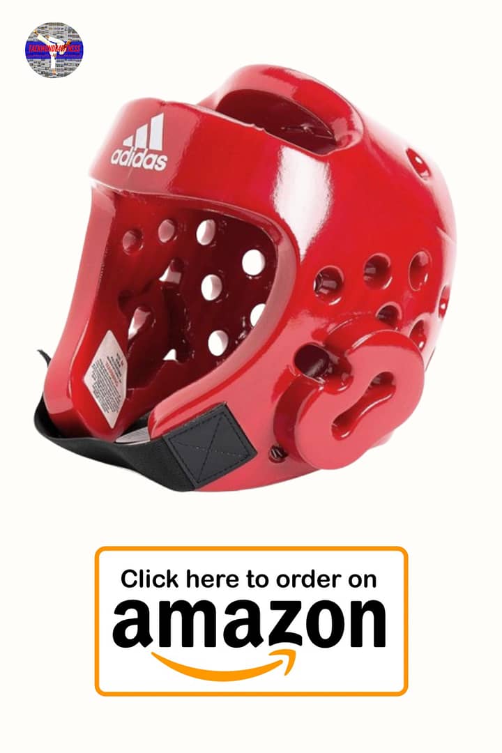adidas Taekwondo Headgear 2 Color WTF Approved Head Guard S to XL (Red, Small)