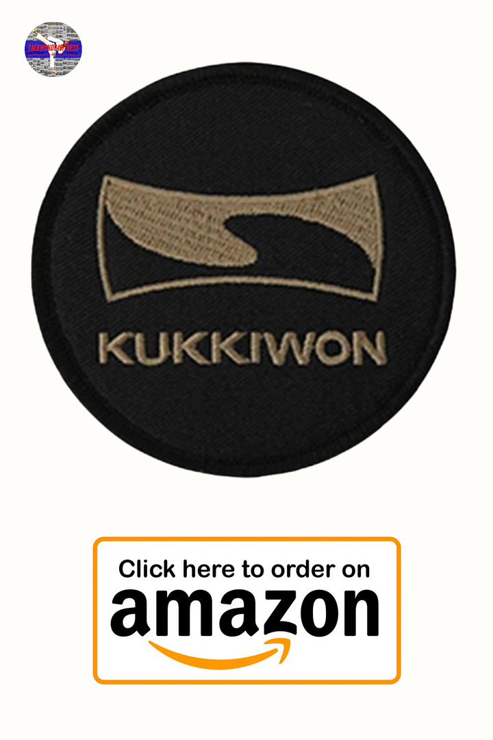 Mooto Taekwondo Basic Type Circular Diameter 80 mm Embroidery Patch 1 EA White & Black Taegeukgi World Taekwondo Kukkiwon TaekwondoWon