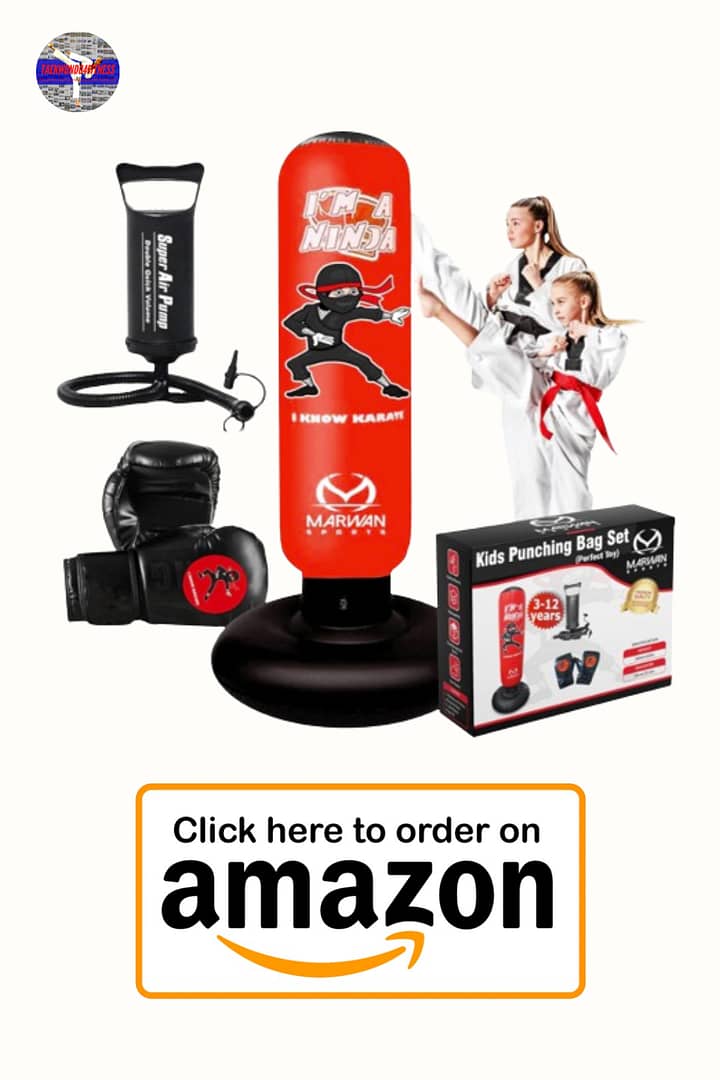 Kids Punching Bag Toy Set, Inflatable Boxing Bag Toy for Boys Age 3-12, Ninja Toys for Boys, Christmas,Birthday Gifts for Kids 4,5,6,7,8,9,10 Years Old