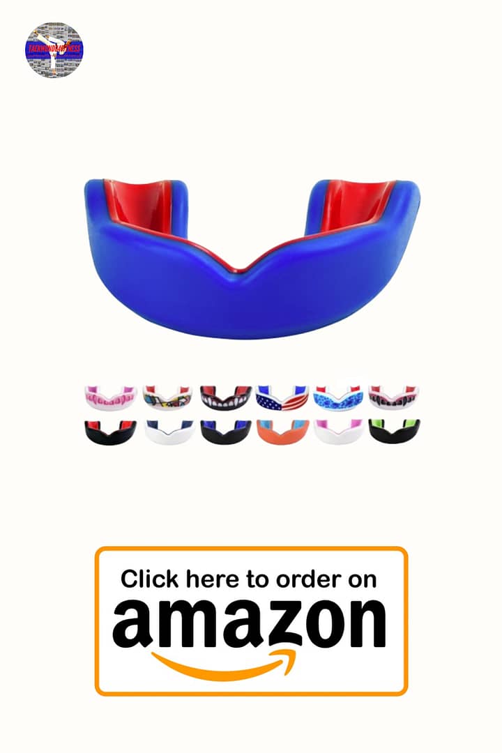 Sports Youth Mouth Guard for Kids (USA Flag & Fangs & 15 Best Colors to Choose from) - Youth Mouthguard Football, MMA, Karate, Flag Football, Rugby, Boxing, BJJ (/w Case) (Youth, Strapless)