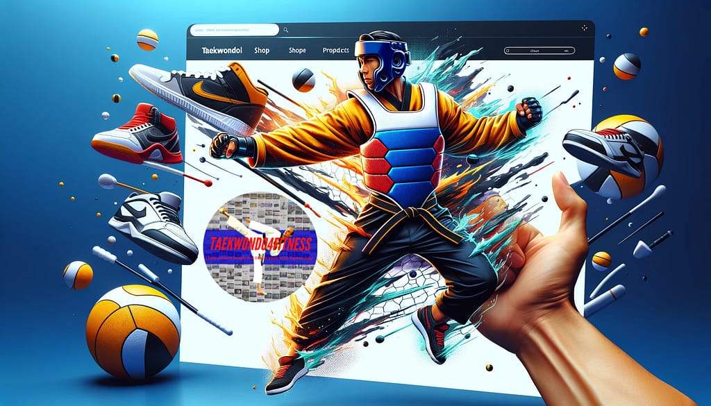 Engaging image for Taekwondo4Fitness shop featuring high-quality Taekwondo gear and attire.